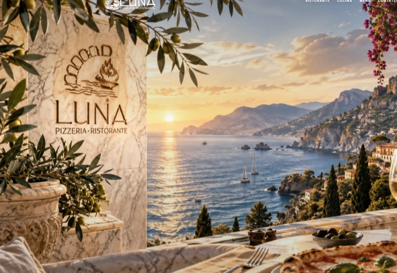 Gestaltete Projektvorschau für LUNA Pizzeria Ristorante (kein Website-Screenshot)